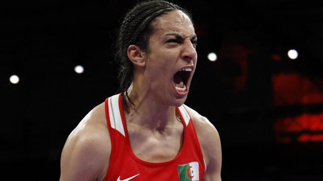 La boxeadora argelina Imane Khelif durante los JJOO de París 2024.