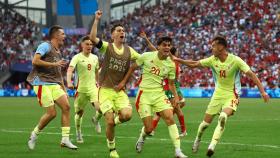 Juanlu celebra su gol anotado en el tramo final.