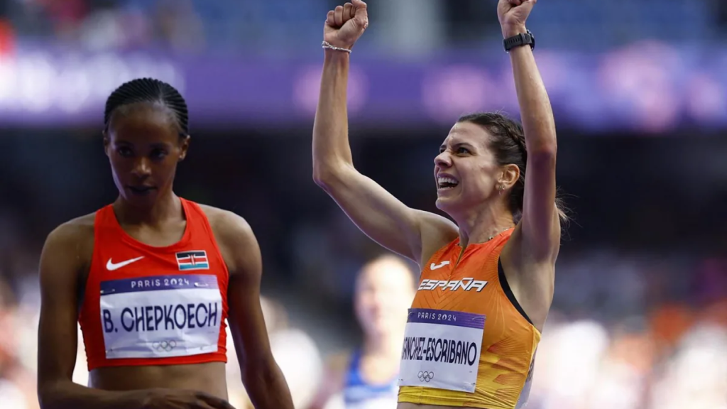 Irene Sánchez-Escribano tras lograr su pase a la final. Foto: Reuters