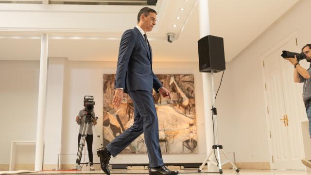 Pedro Sánchez, tras su última comparecencia pública la pasada semana, en la Moncloa.