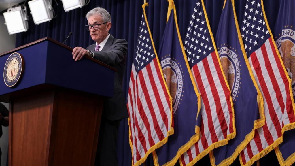 Jerome Powell, presidente de la Reserva Federal, durante la rueda de prensa posterior a la reunión de política monetaria del pasado miércoles.