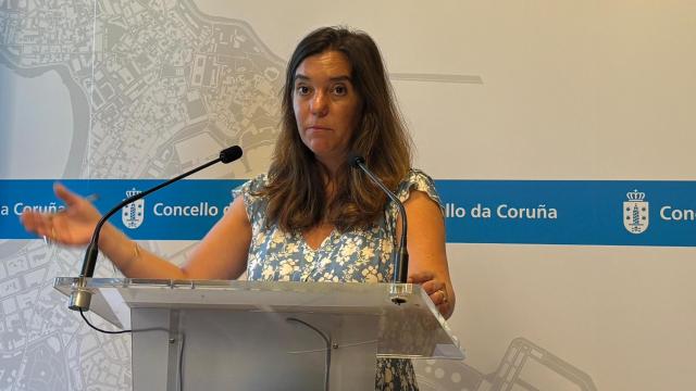 Inés Rey, durante la rueda de prensa