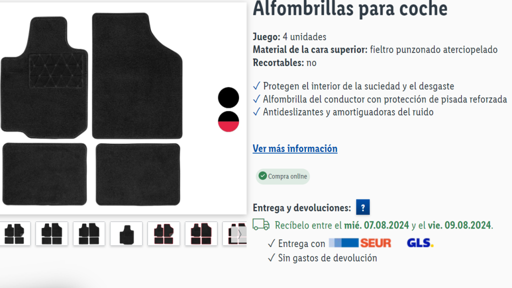 Alfombrillas para coche.