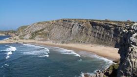 Imagen aérea de la playa de Cuchía