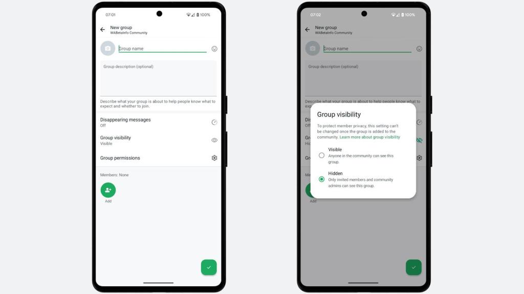 Privacidad de los grupos en WhatsApp