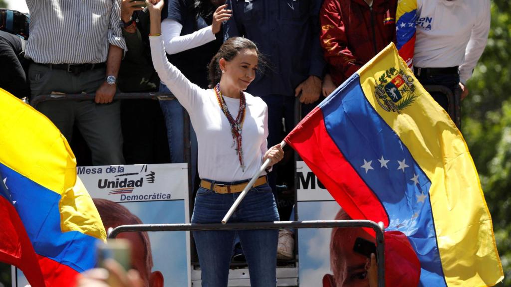 María Corina Machado este lunes en Caracas.