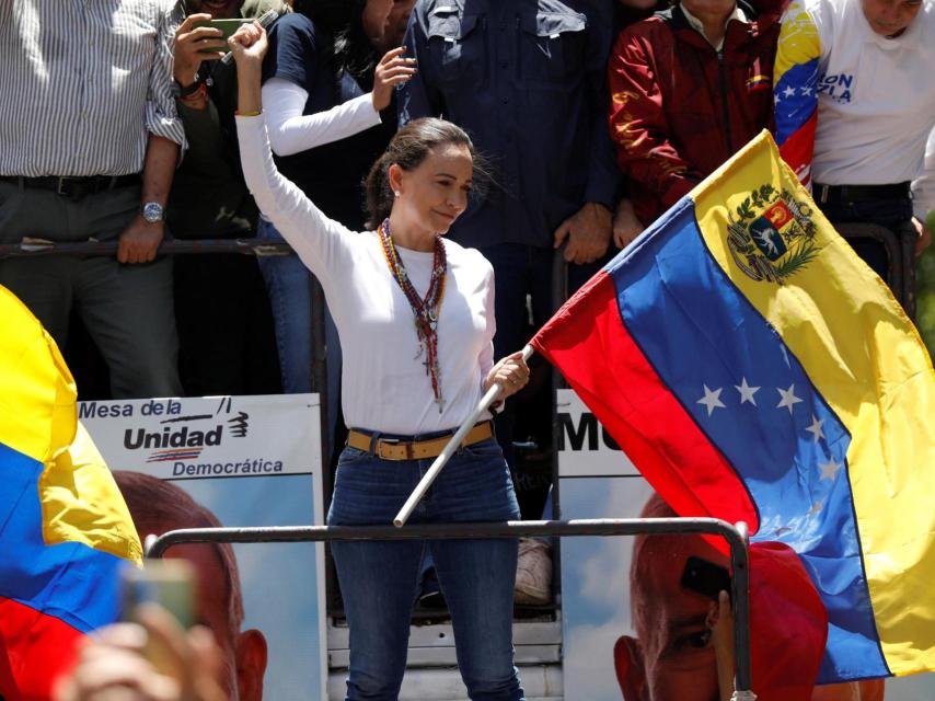 María Corina Machado este lunes en Caracas.