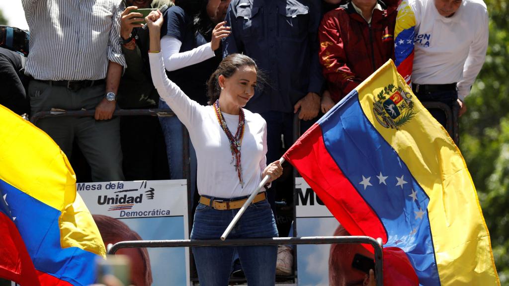 María Corina Machado este lunes en Caracas.