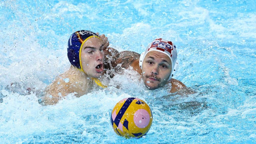 Martín Famera, durante el partido entre España y Croacia en los JJOO de París 2024