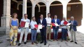 Momento de la firma del convenio entre Junta y los municipios burgaleses