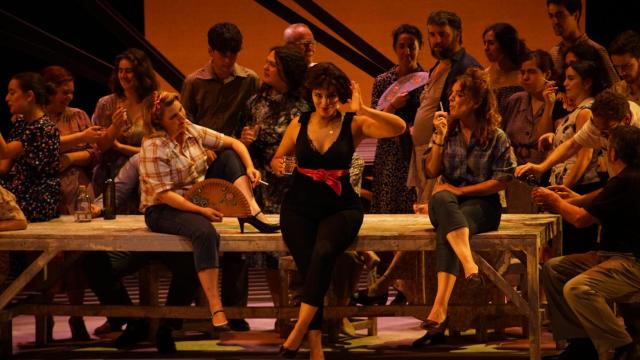 Un momento de la puesta en escena de 'Carmen', de Bizet, que puede verse en la Quincena de San Sebastián