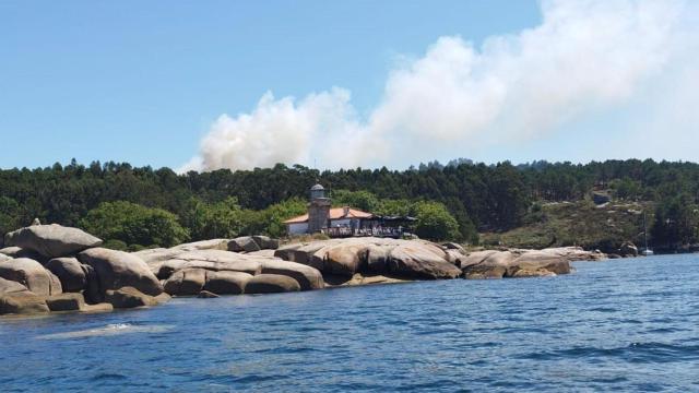 Incendio en A Illa de Arousa.