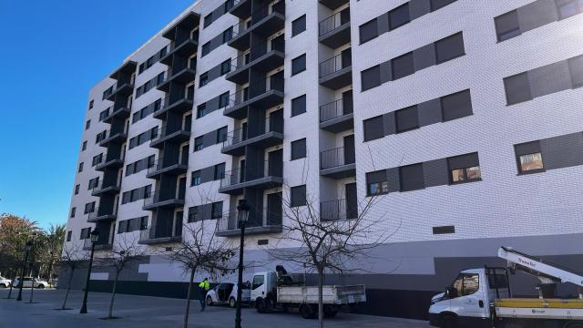 El edificio del barrio valenciano de Safranar. EE