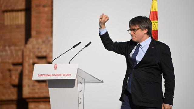 Carles Puigdemont, en su visita fugaz a Barcelona, en agosto de 2024.