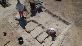 Excavación en la necrópolis de Caraca.