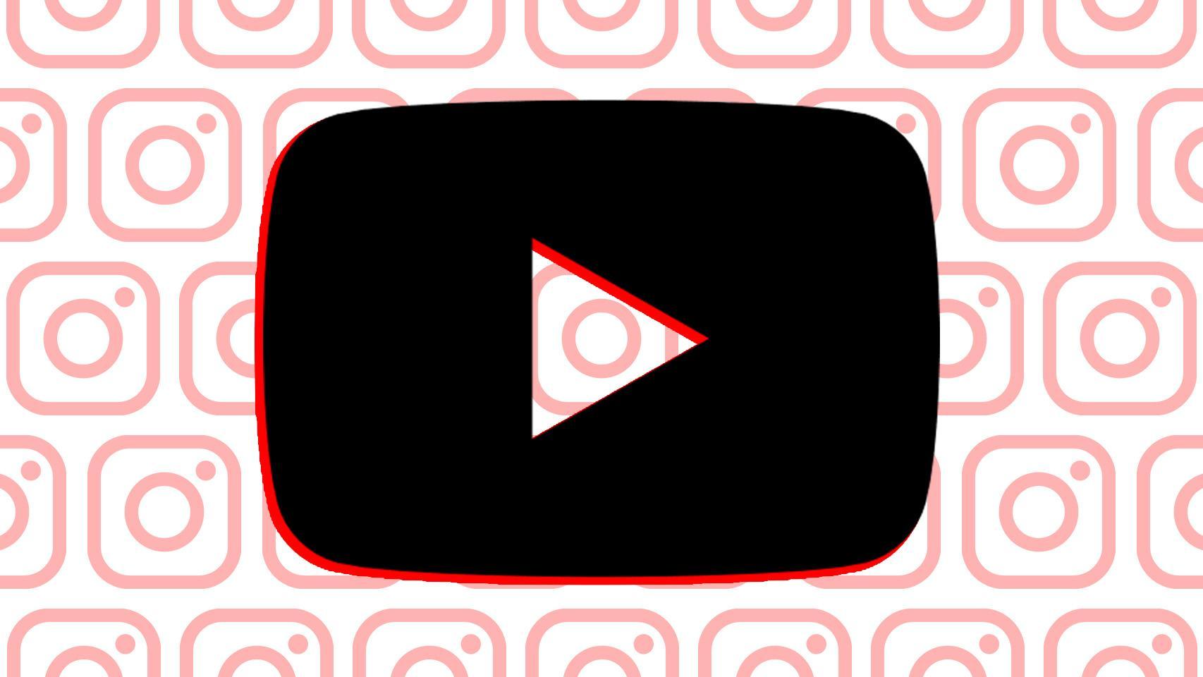 Fotomontaje con el logo de Instagram y el de YouTube.