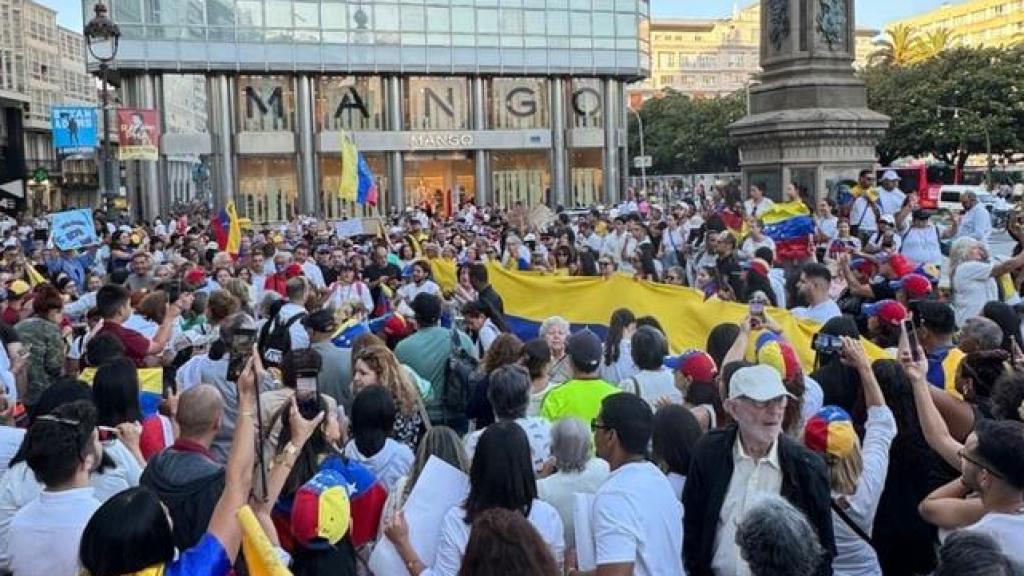 Manifestación en apoyo a Venezuela en A Coruña