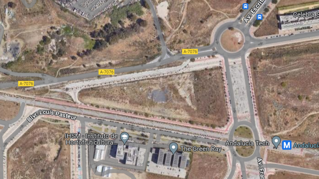 Vista aérea de la parcela en la que se construirá la residencia.