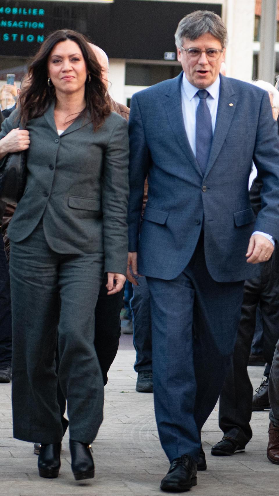 Marcela Topor y Carles Puigdemont en una instantánea tomada hace un tiempo.