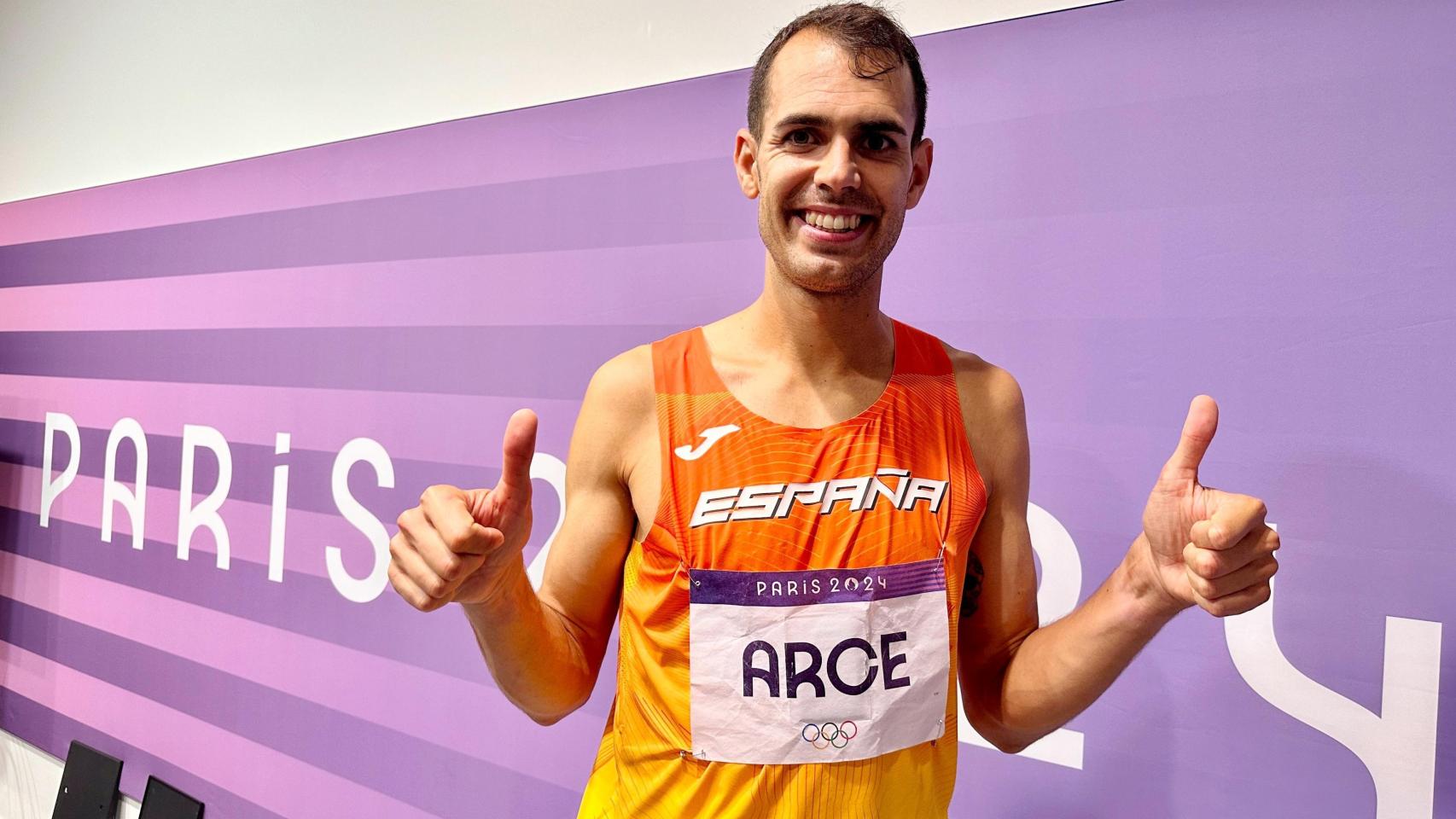 El atleta burgalés Dani Arce tras la final