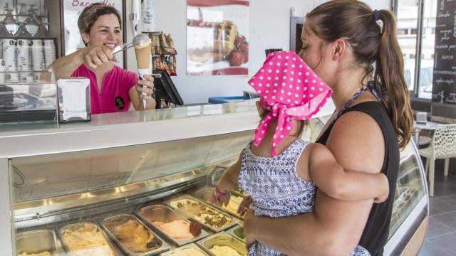 Consumo de helados en verano.