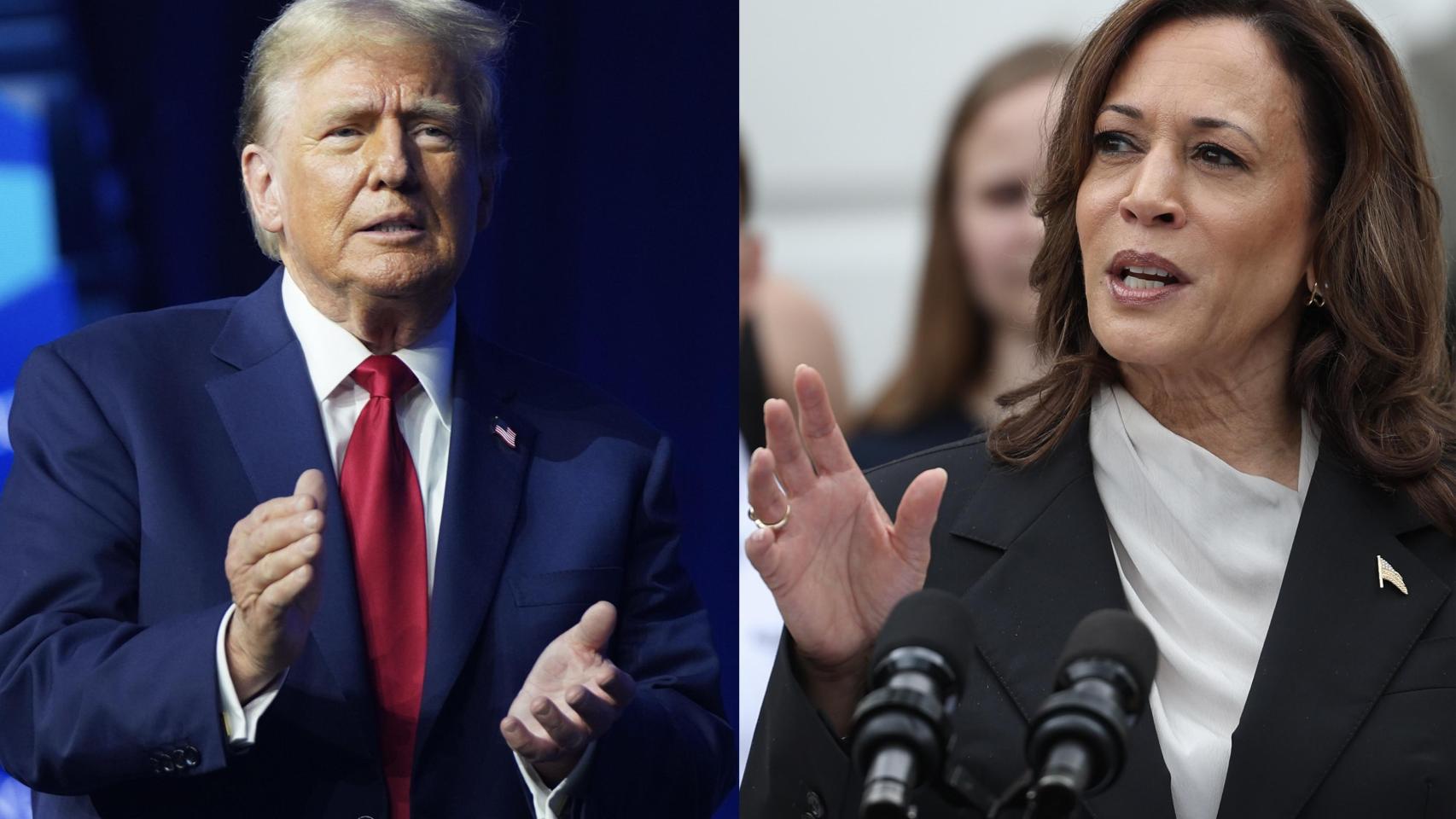 Donald Trump y Kamala Harris.