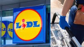 Supermercado de Lidl y caja de herramientas profesional.