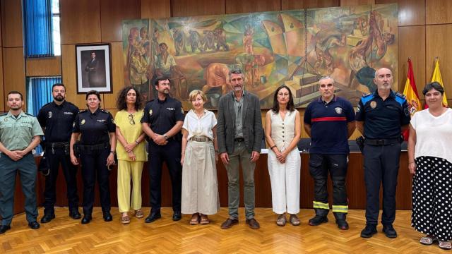 Reunión para el operativo de seguridad en Vilagarcía de Arousa.