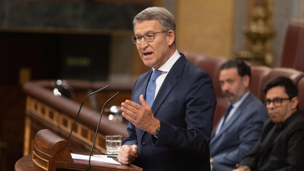 Alberto Núñez Feijóo, durante el último Pleno celebrado en el Congreso, el pasado julio.