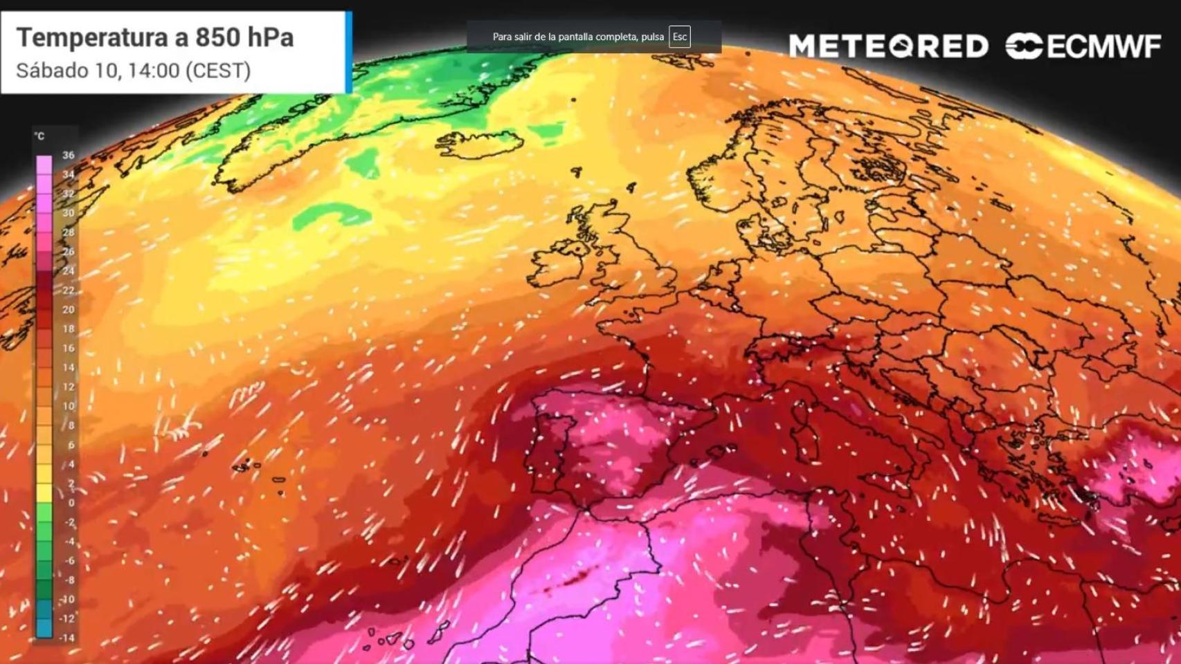 Este sábado se registra lo peor de la ola de calor