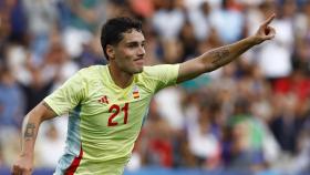 Sergio Camello, celebra su gol a Francia en la final de los JJOO de París 2024