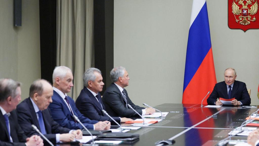 Putin durante una reunión con su Consejo de Seguridad.