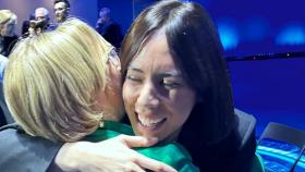 La portavoz del PSOE de Alicante, Ana Barceló y la ministra  Diana Morant.