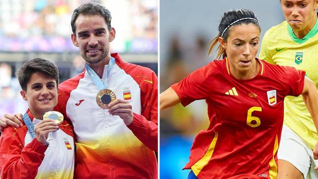 Los deportistas olímpicos María Pérez, Álvaro Martín y Aitana Bonmatí