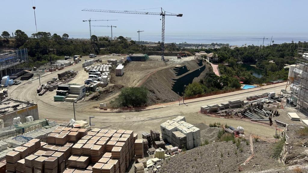 Trabajos de construcción de la promoción Australy Aures, en Estepona.