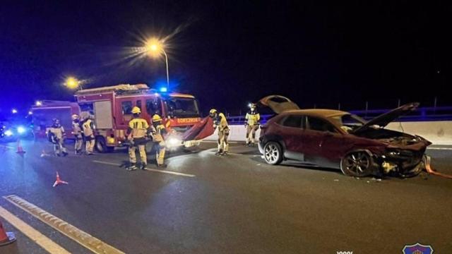 Accidente en la A-7 a su paso por Málaga capital.