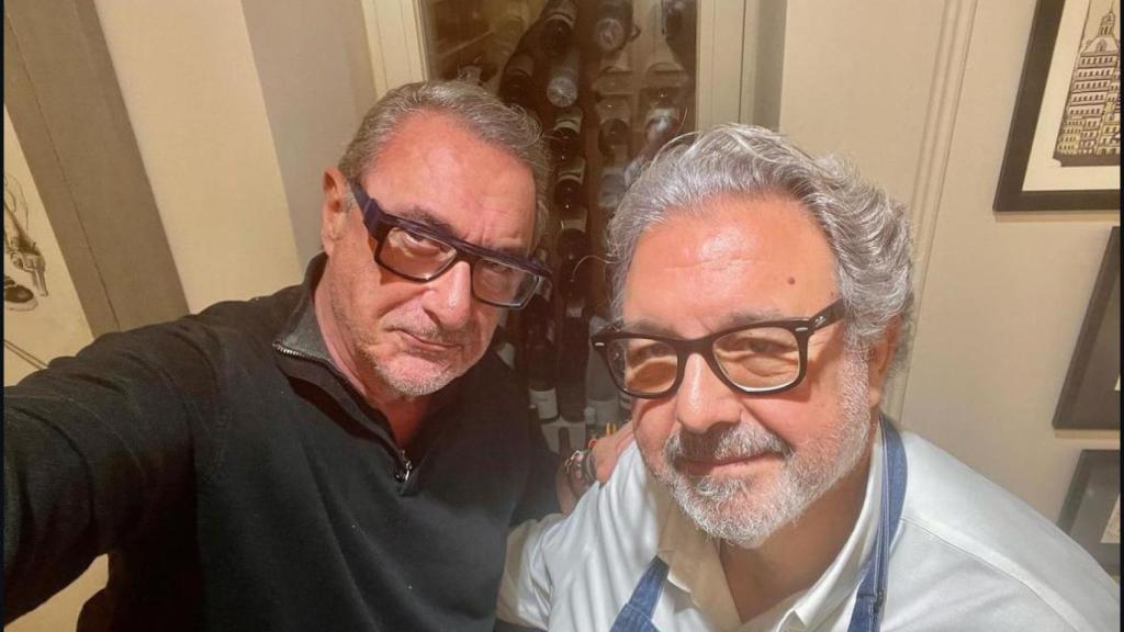 Carlos Herrera con su amigo Juanjo López.