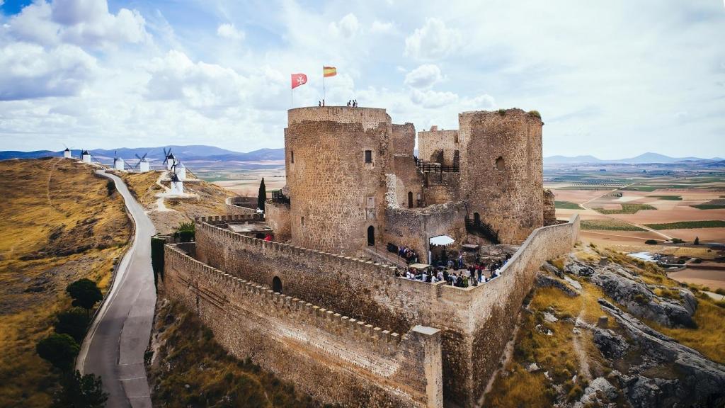 Imagen aérea del castillo de Consuegra (Toledo).