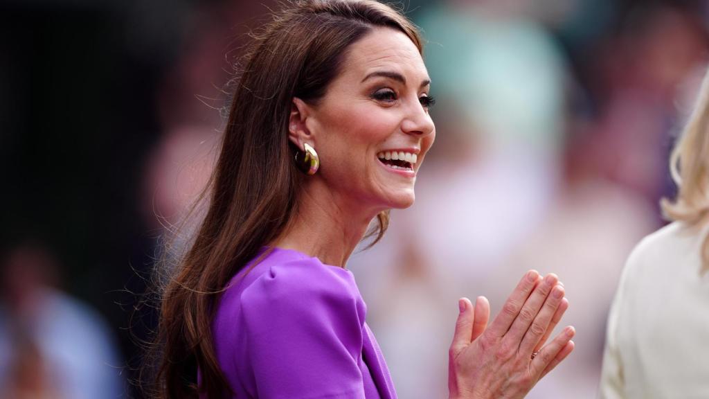 Kate Middleton, muy sonriente, durante la celebración de Wimbledon, el pasado mes de julio.