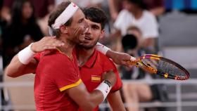 Rafa Nadal y Carlos Alcaraz, en los Juegos de París 2024