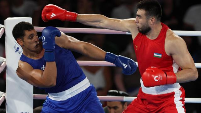 Ayoub Ghadfa, durante el combate ante Jalolov.