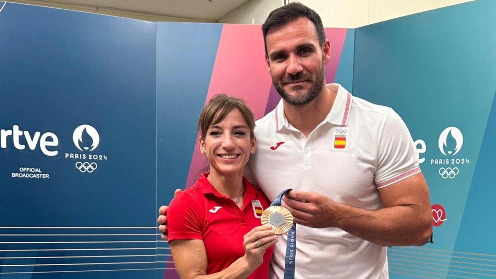 Sandra Sánchez con Saúl Craviotto.