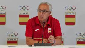 Alejandro Blanco, presidente del COE, durante una rueda de prensa en la Casa España de  París.