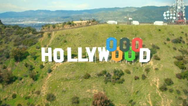 El cartel de Hollywood personalizado por Los Angeles 2028