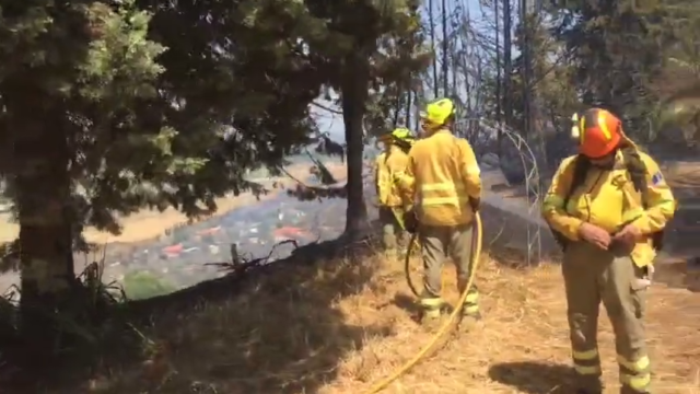 Imágenes del incendio de Las Herencias (Toledo) tomadas por la Guardia Civil.