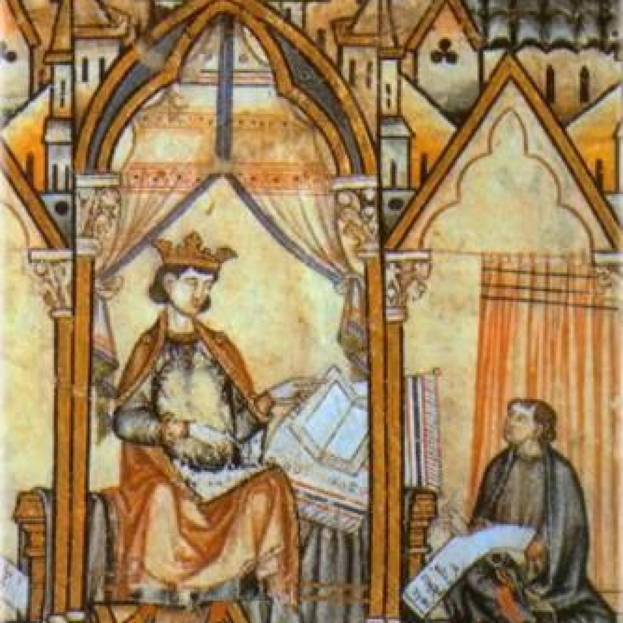 Alfonso X en las Cantigas de Santa María. https://es.wikipedia.org