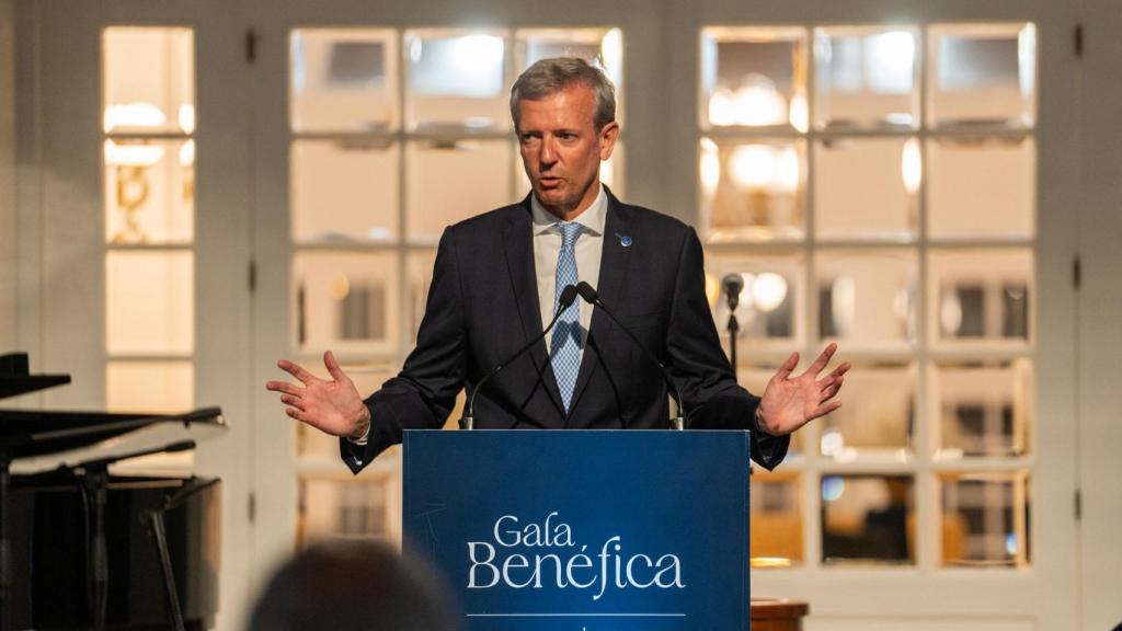 Alfonso Rueda en la gala benéfica en A Toxa