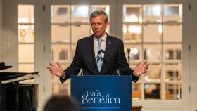 Alfonso Rueda en la gala benéfica en A Toxa