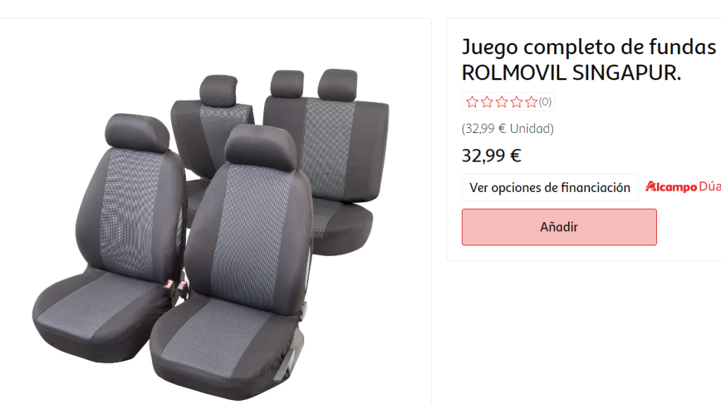 Fundas de asiento.