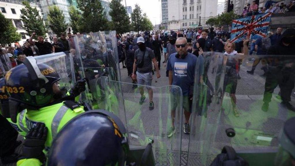 Fotografía de los disturbios de Reino Unido del pasado mes de julio.